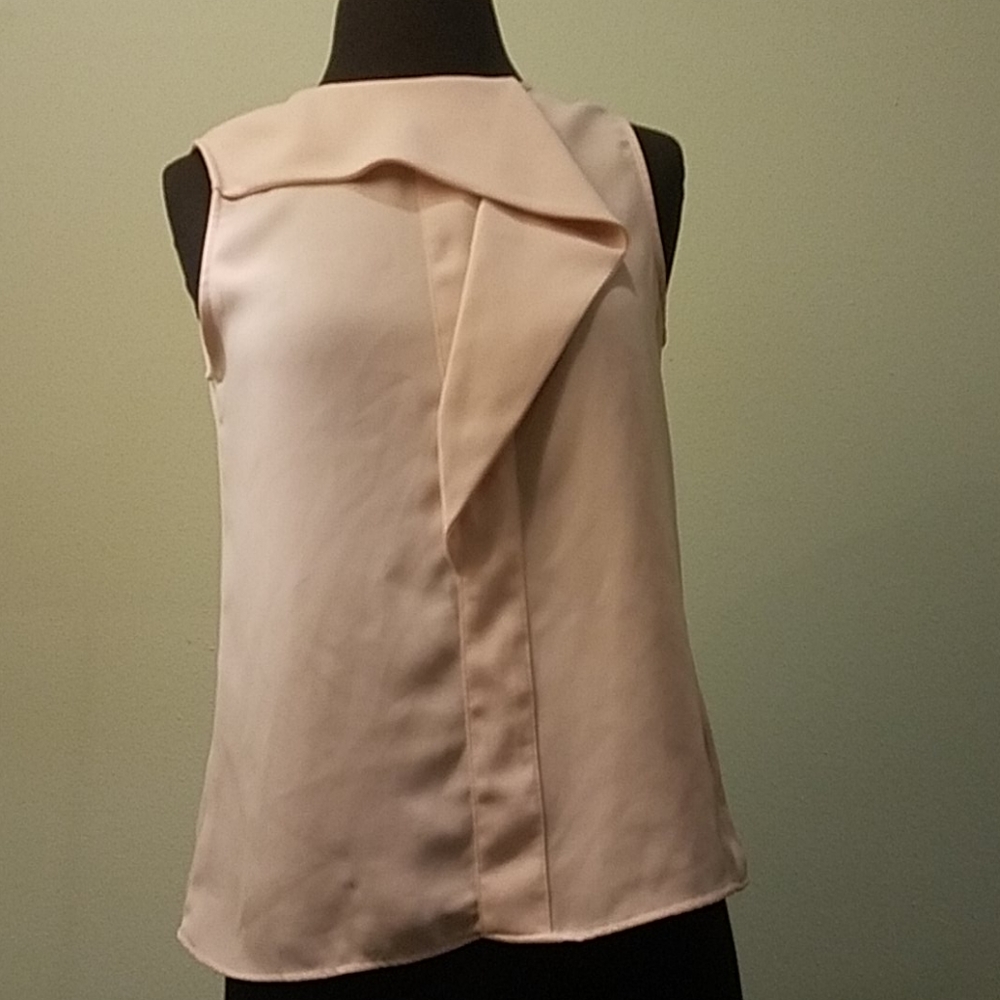 Blush button down in the back top